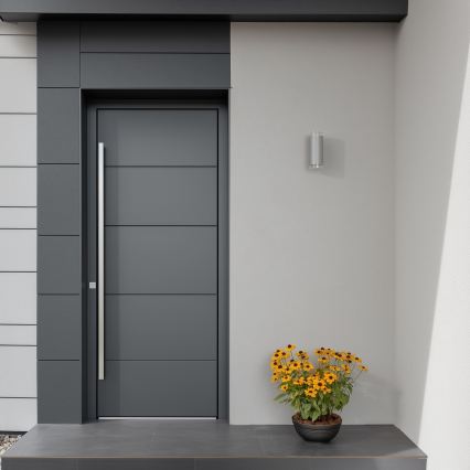 Brilagi - LED RGBW dimmbare Außen-Wandleuchte MATERA 2xGU10/6W/230V 3000K IP54 grau + Fernbedienung