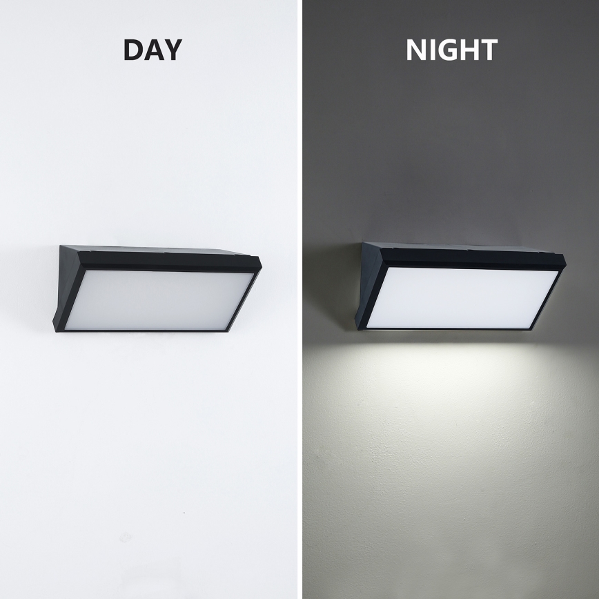 BRILAGI - LED RGBW dimmbare Außenwandleuchte TRIANGLE 1xE27/12W/230V 2700–6500K IP65 schwarz