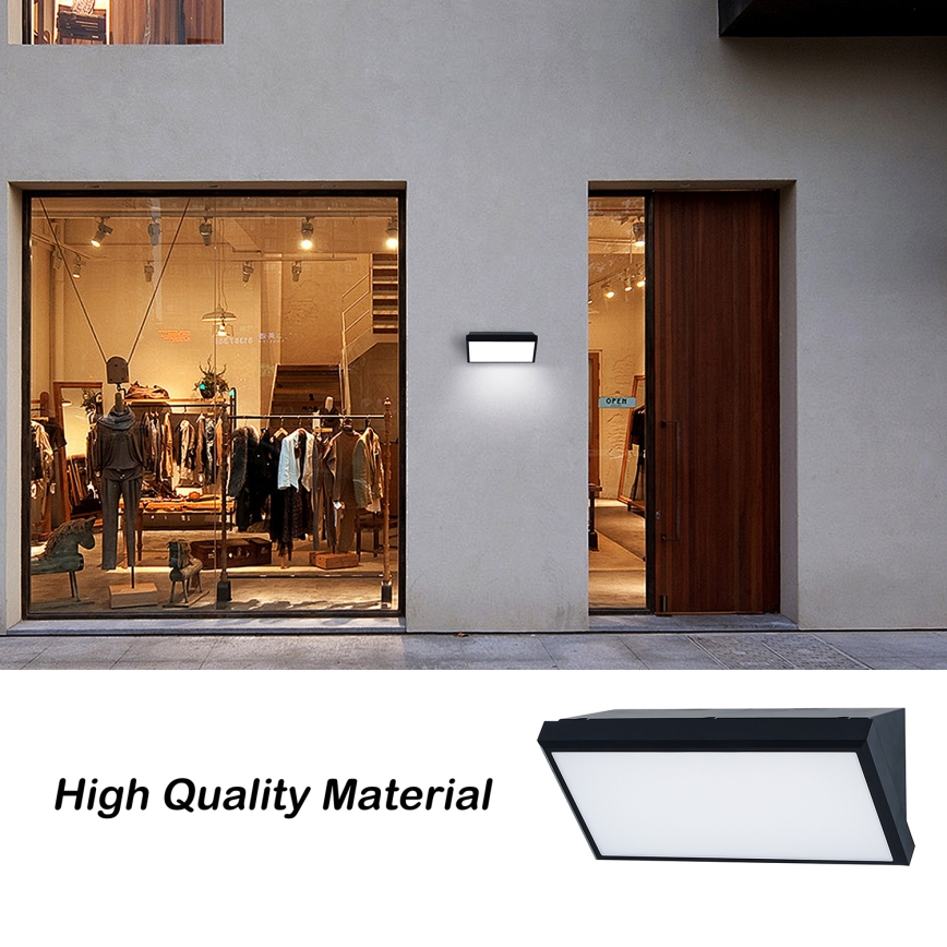 Brilagi - LED RGBW dimmbare Außenwandleuchte TRIANGLE 1xE27/15W/230V 2700–6500K IP65 schwarz