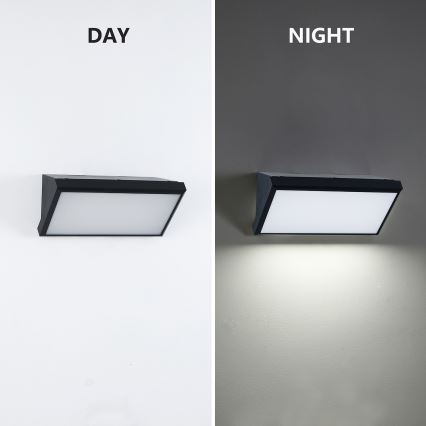 Brilagi - LED RGBW dimmbare Außenwandleuchte TRIANGLE 1xE27/9W/230V 2700–6500K IP65 schwarz