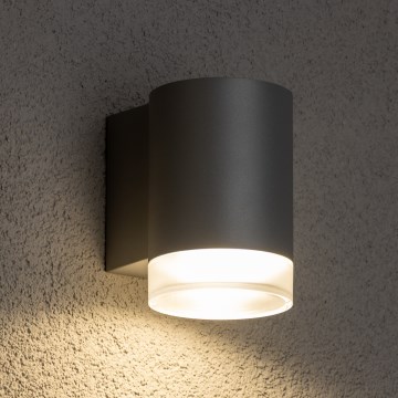 Brilagi - LED RGBW, dimmbar, Außen-Wandleuchte MATERA 1xGU10/6W/230V 3000K IP54 grau + Fernbedienung