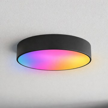 Brilagi - LED RGBW dimmbar Badezimmer-Deckenleuchte CLARE 3xE27/9W/230V 2700-6500K Ø 40 cm IP54 Wi-Fi schwarz