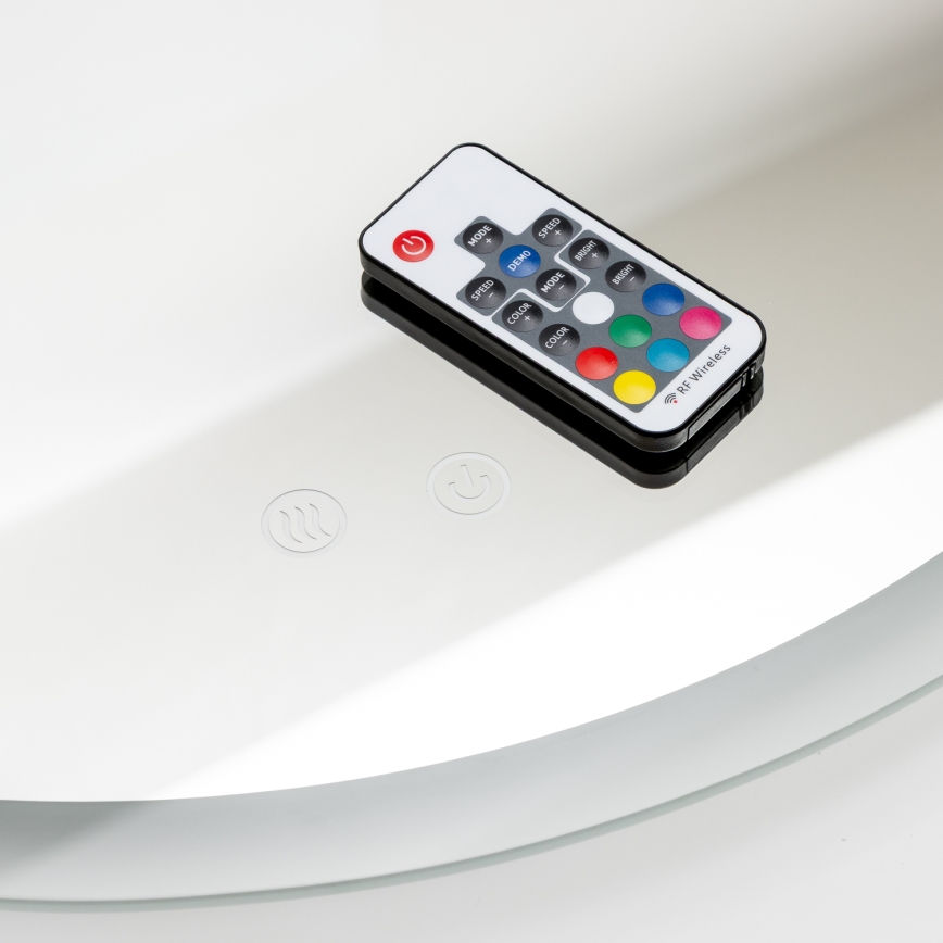 Brilagi - LED RGBW beheizter Badezimmerspiegel CLARA PRO LED/19W/230V Ø 60 cm IP44 CRI 90 dimmbar + CCT + Fernbedienung