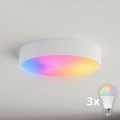 BRILAGI - LED RGBW dimmbar Deckenleuchte CLARE 3xE27/12W/230V 2700-6500K Ø 40 cm weiß