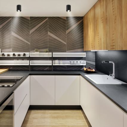 Brilagi - LED RGBW dimmbarer Deckenspot MIA 1xGU10/4,8W/230V 3000K 100x80 mm schwarz + Fernbedienung