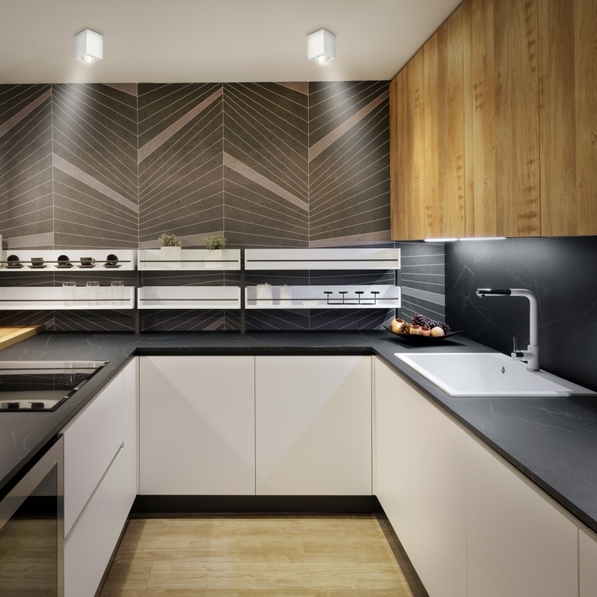 Brilagi - LED RGBW dimmbarer Einbaustrahler MIA 1xGU10/6W/230V 3000K 100x80 mm weiß + Fernbedienung