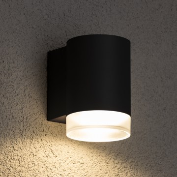 Brilagi - LED RGBW dimmbare Außen-Wandleuchte MATERA 1xGU10/6W/230V 3000K IP54 schwarz + Fernbedienung