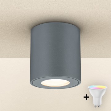 Brilagi - LED RGBW dimmbare Außenleuchte MIA 1xGU10/30W/230V 2700-6500K Wi-Fi 84x80 mm Anthrazit IP54