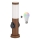 Brilagi - LED RGBW, dimmbare Außenleuchte mit 2 Steckdosen, 1xE27/9W/230V, 2700-6500K, IP44, 40 cm, braun