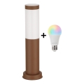 BRILAGI - LED RGBW dimmbare Außenleuchte NOVA 1xE27/12W/230V 2700-6500K IP44 40 cm braun