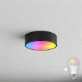 BRILAGI - LED RGBW dimmbare Badezimmer-Deckenleuchte CLARE 1xE27/12W/230V 2700-6500K Ø 20 cm IP54 schwarz