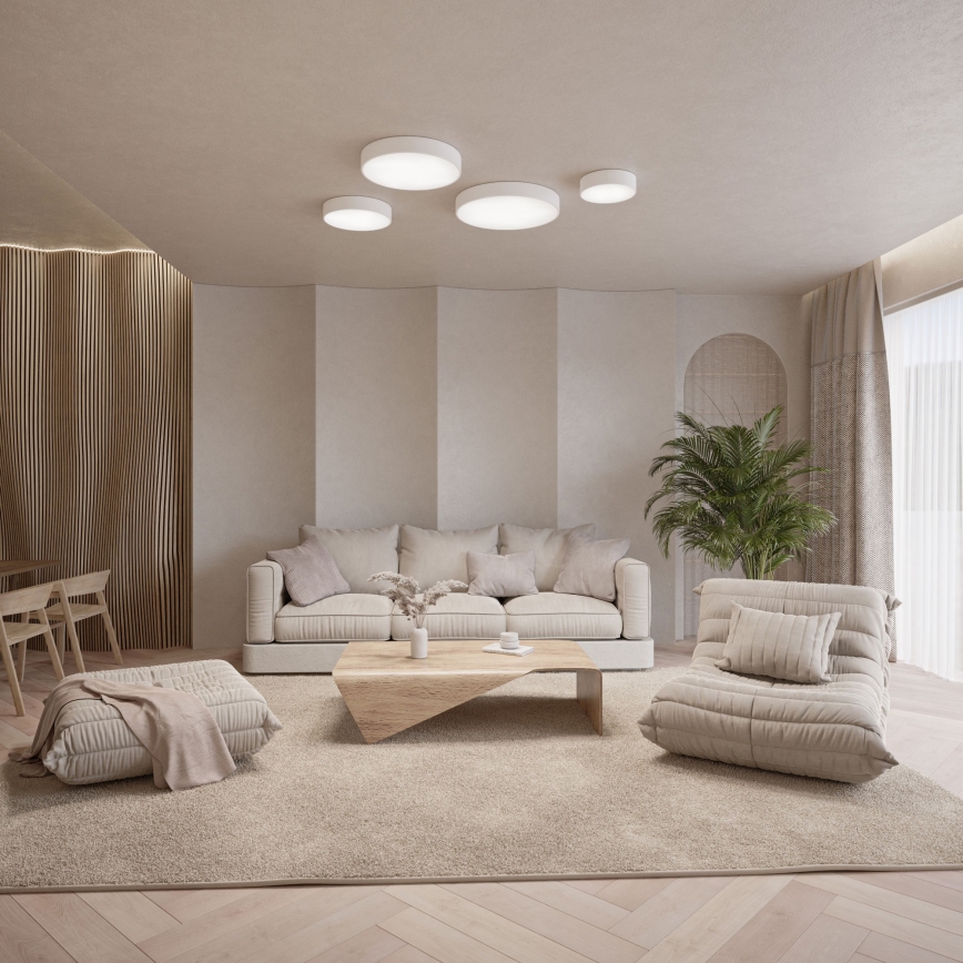 Brilagi - LED RGBW, dimmbare Badezimmer-Deckenleuchte CLARE 1xE27/9W/230V 2700-6500K Ø 20 cm IP54 Wi-Fi weiß