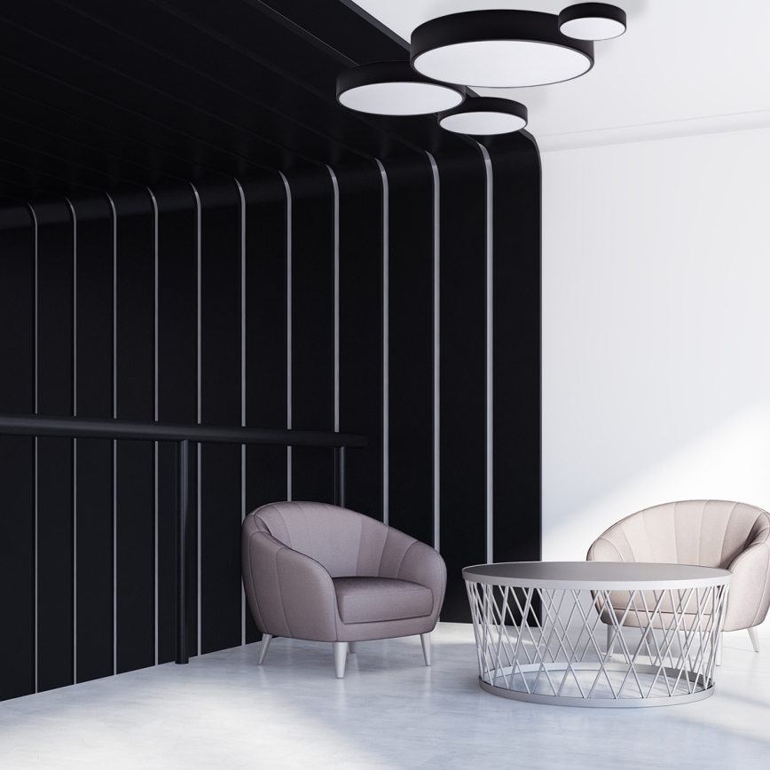 Brilagi - LED RGBW dimmbare Badezimmer-Deckenleuchte CLARE 2xE27/9W/230V 2700-6500K Ø 30 cm IP54 Wi-Fi schwarz