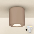 Brilagi - LED RGBW-dimmbare Badezimmerleuchte MIA 1xGU10/4,8W/230V 3000K 84x80 mm beige IP54 + Fernbedienung