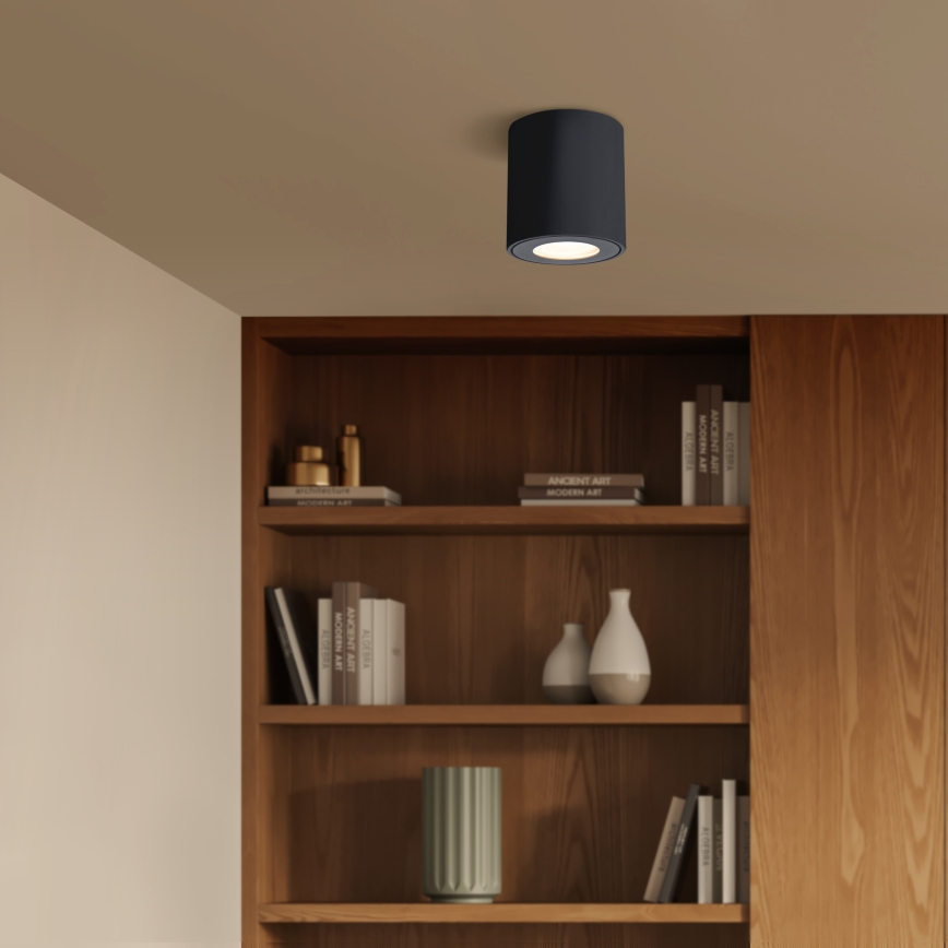 Brilagi - LED RGBW dimmbare Badleuchte MIA 1xGU10/6W/230V 3000K 84x80 mm schwarz IP54 + Fernbedienung