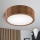 Brilagi - LED RGBW dimmbare Deckenleuchte CARVALHO 1xE27/9W/230V 2700-6500K Wi-Fi Eiche Ø 27,5 cm
