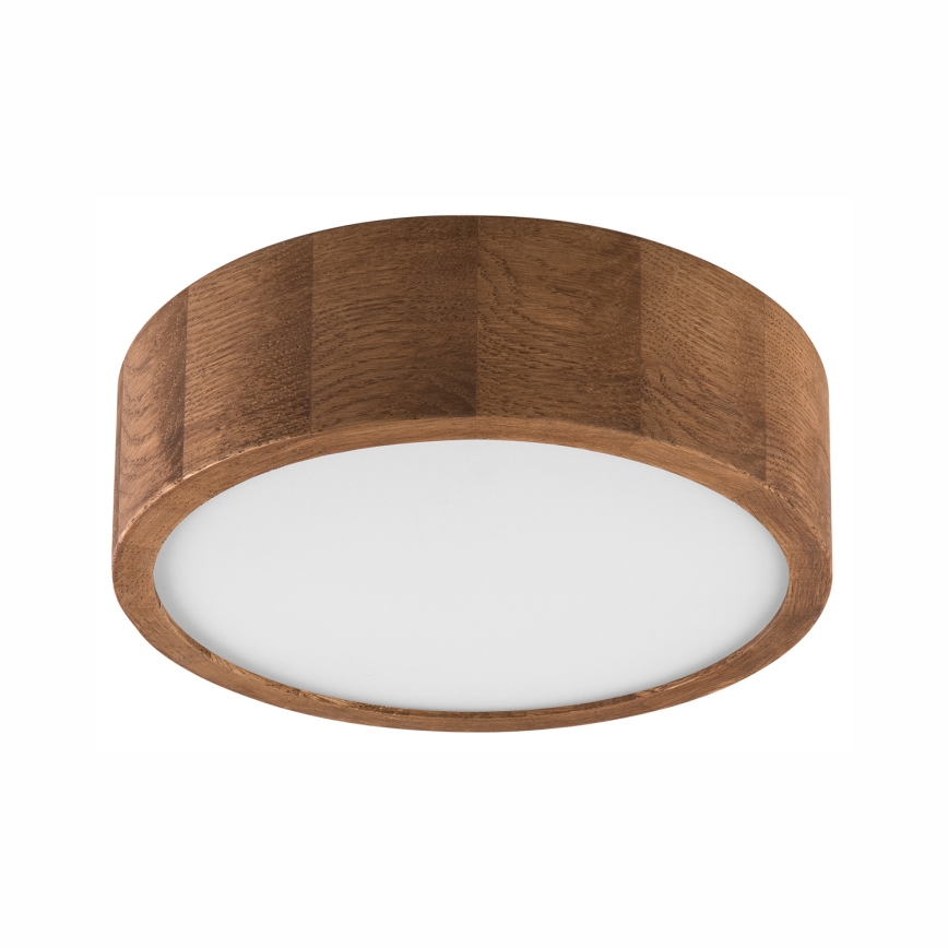 Brilagi - LED RGBW dimmbare Deckenleuchte CARVALHO 1xE27/9W/230V 2700-6500K Wi-Fi Eiche Ø 27,5 cm