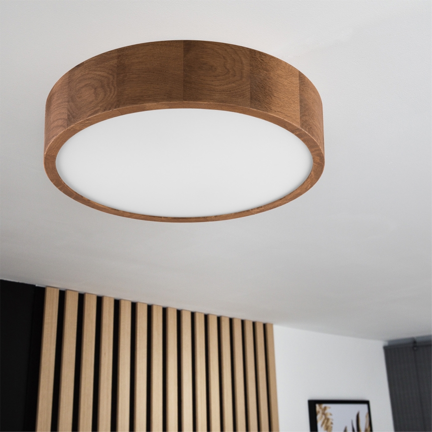 BRILAGI - LED RGBW dimmbare Deckenleuchte CARVALHO 2xE27/12W/230V 2700-6500K Eiche Ø 37,5 cm