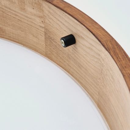 BRILAGI - LED RGBW dimmbare Deckenleuchte CARVALHO 2xE27/12W/230V 2700-6500K Eiche Ø 37,5 cm