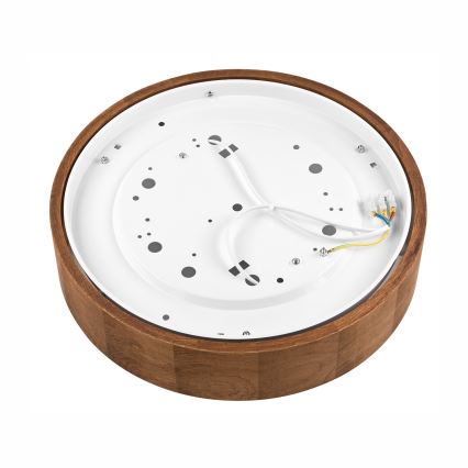 Brilagi - LED RGBW dimmbare Deckenleuchte CARVALHO 2xE27/9W/230V 2700-6500K Wi-Fi Eiche Ø 37,5 cm