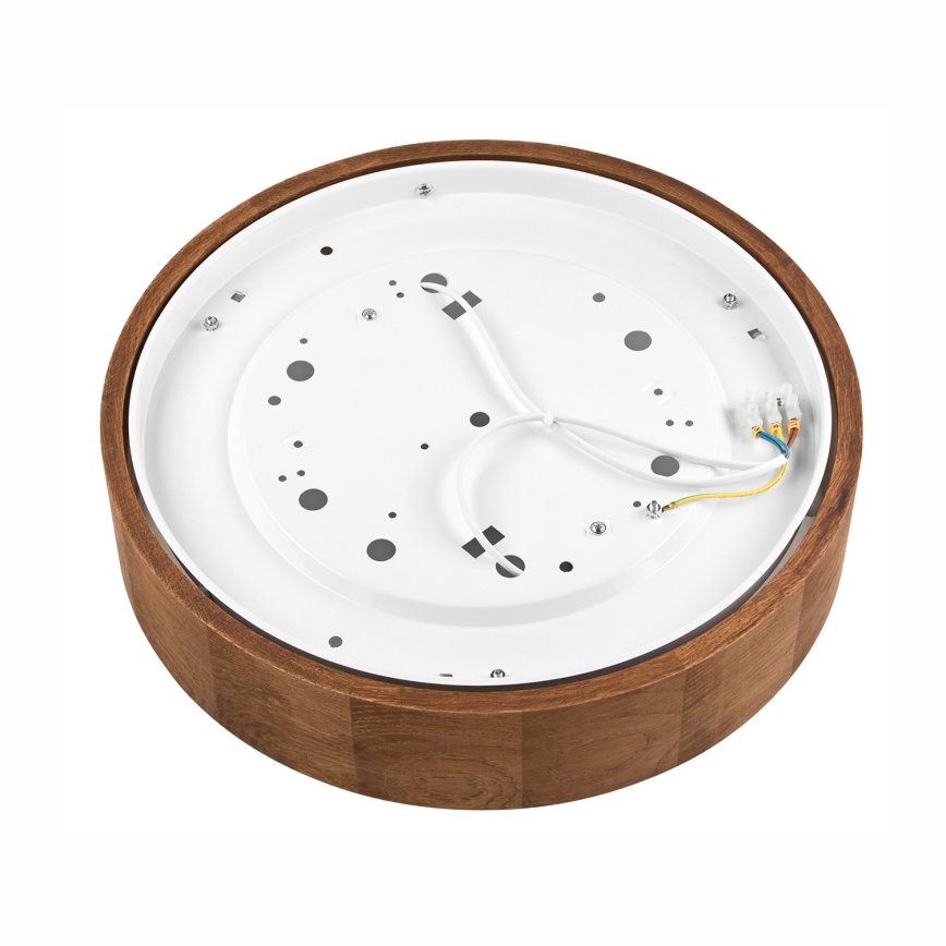 Brilagi - LED RGBW dimmbare Deckenleuchte CARVALHO 2xE27/9W/230V 2700-6500K Wi-Fi Eiche Ø 37,5 cm