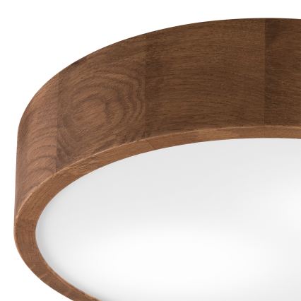 Brilagi - LED RGBW dimmbare Deckenleuchte CARVALHO 2xE27/9W/230V 2700-6500K Wi-Fi Eiche Ø 37,5 cm