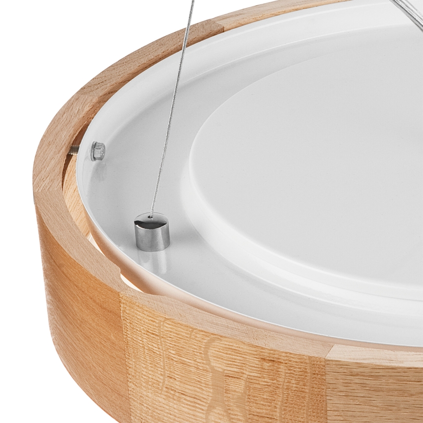 Brilagi - LED RGBW dimmbare Pendelleuchte CARVALHO 2xE27/9W/230V 2700–6500K Wi-Fi Eiche Ø 37 cm