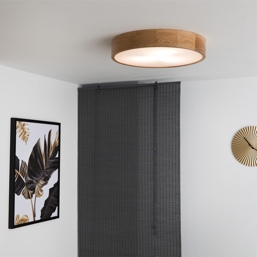 BRILAGI - LED RGBW dimmbare Deckenleuchte CARVALHO 3xE27/12W/230V 2700-6500K Eiche Ø 47,5 cm