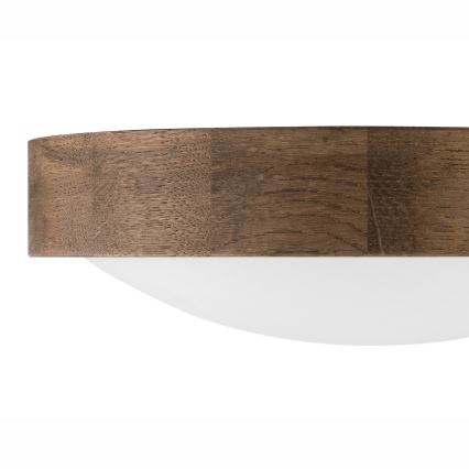 Brilagi - LED RGBW dimmbare Deckenleuchte CARVALHO SLIM 1xE27/9W/230V 2700-6500K Wi-Fi Eiche Ø 27 cm