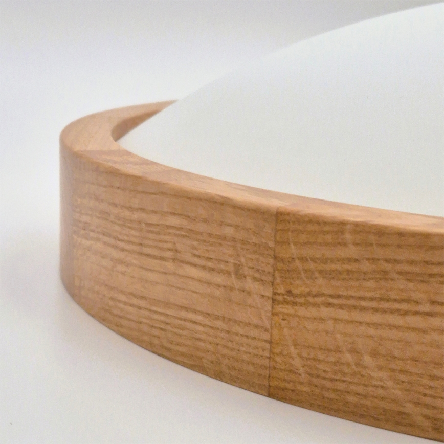 Brilagi - LED RGBW dimmbare Deckenleuchte CARVALHO SLIM 2xE27/15W/230V 2700-6500K Wi-Fi Eiche Ø 37 cm