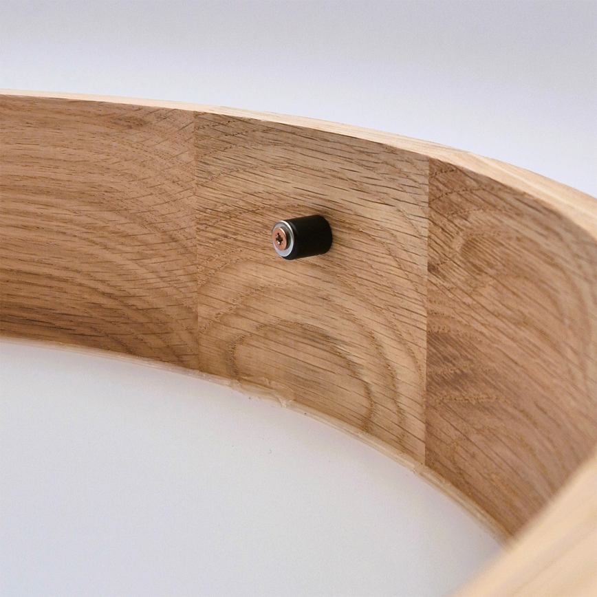 Brilagi - LED RGBW dimmbare Deckenleuchte CARVALHO SLIM 2xE27/15W/230V 2700-6500K Wi-Fi Eiche Ø 37 cm