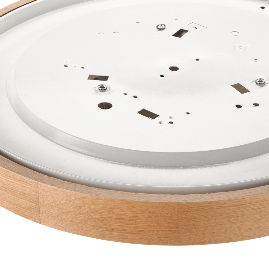 Brilagi - LED RGBW dimmbare Deckenleuchte CARVALHO SLIM 3xE27/15W/230V 2700-6500K Wi-Fi Eiche Ø 47 cm