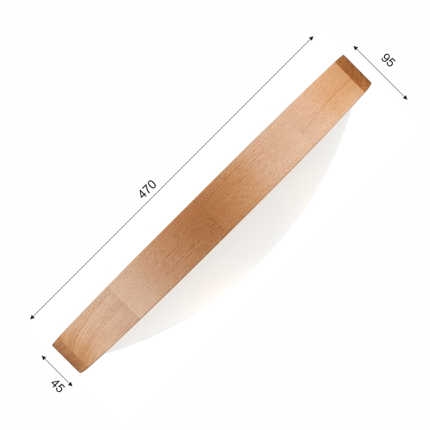 Brilagi - LED RGBW dimmbare Deckenleuchte CARVALHO SLIM 3xE27/9W/230V 2700-6500K Wi-Fi Eiche Ø 47 cm