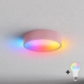 BRILAGI - LED RGBW dimmbare Deckenleuchte CLARE 1xE27/12W/230V Ø 20 cm rosa