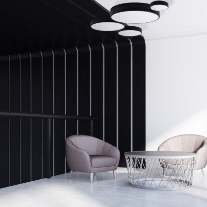 Brilagi - LED RGBW dimmbare Deckenleuchte CLARE 1xE27/9W/230V 2700-6500K Ø 20 cm Wi-Fi schwarz