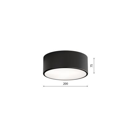 Brilagi - LED RGBW dimmbare Deckenleuchte CLARE 1xE27/9W/230V 2700-6500K Ø 20 cm Wi-Fi schwarz