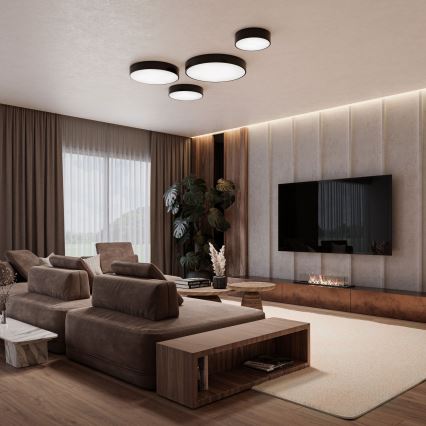 Brilagi - LED RGBW dimmbare Deckenleuchte CLARE 2xE27/9W/230V 2700–6500K Ø 30 cm Wi-Fi schwarz