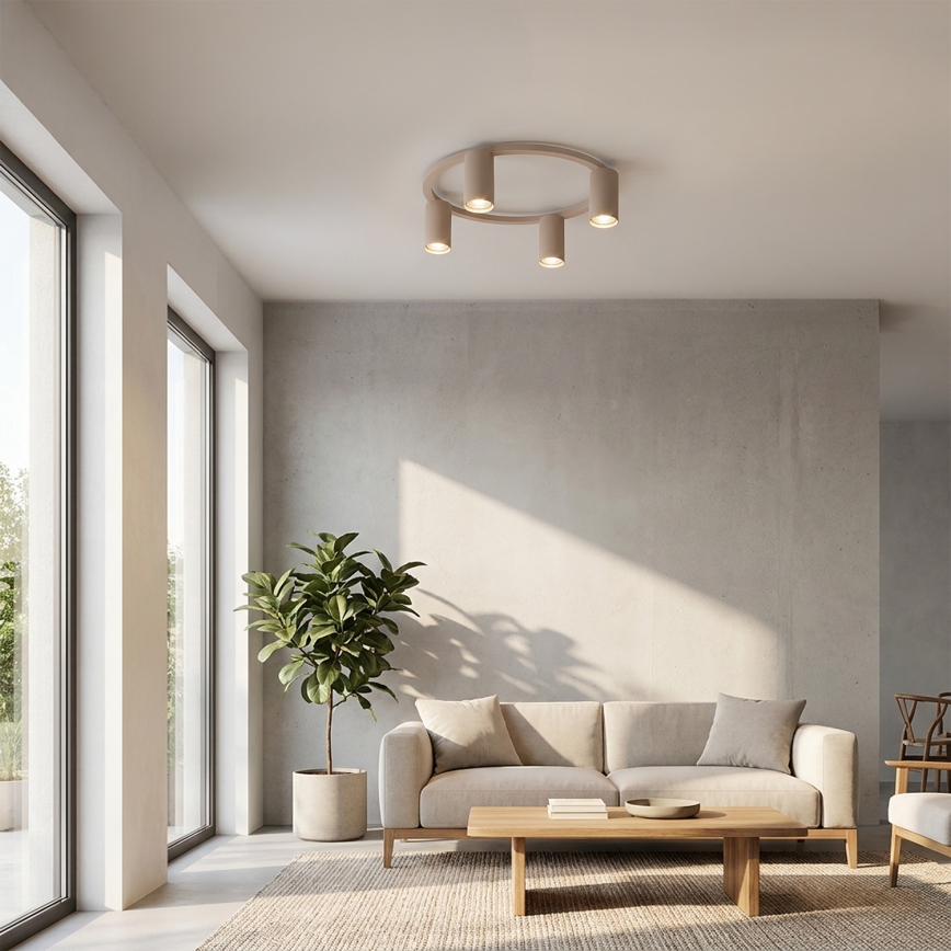 BRILAGI - LED RGBW dimmbare Deckenleuchte SELE 4xGU10/6,5W/230V 2700-6500K beige