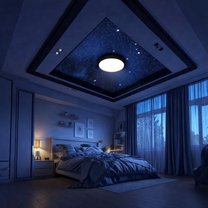 Brilagi - LED RGBW dimmbare Deckenleuchte VIBE LED/24W/230V 3000-6500K Ø 29 cm schwarz + Fernbedienung