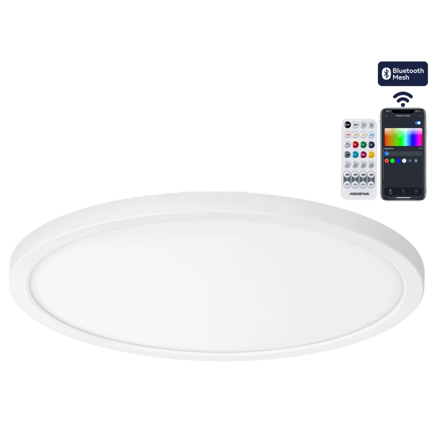 Brilagi - LED RGBW dimmbare Deckenleuchte VIBE LED/24W/230V 3000-6500K Ø 26 cm weiß + Fernbedienung