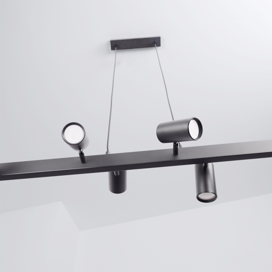 BRILAGI - LED RGBW dimmbare Pendelleuchte an Seil SELE 6xGU10/6,5W/230V 2700-6500K schwarz + Fernbedienung