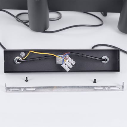 BRILAGI - LED RGBW dimmbare Pendelleuchte an Seil SELE 6xGU10/6,5W/230V 2700-6500K schwarz + Fernbedienung
