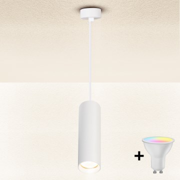 Brilagi - LED RGBW dimmbare Pendelleuchte an Kabel SELE 1xGU10/4,8W/230V 3000K weiß + Fernbedienung