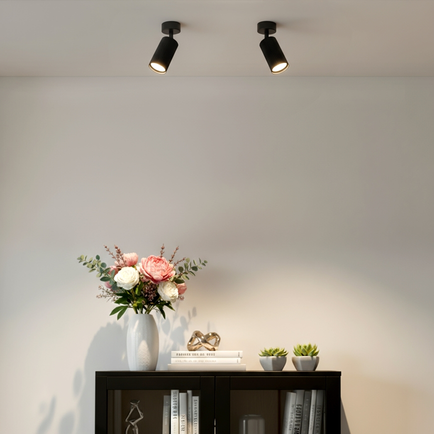 Brilagi - LED RGBW dimmbare Spot-Leuchte SELE MODERN 1xGU10/4,8W/230V 3000K schwarz + Fernbedienung