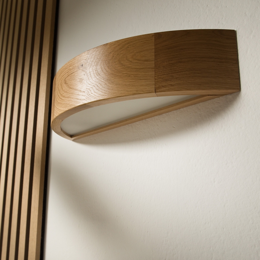 Brilagi - LED RGBW dimmbare Wandleuchte CARVALHO 1xE27/15W/230V 2700-6500K Wi-Fi Eiche