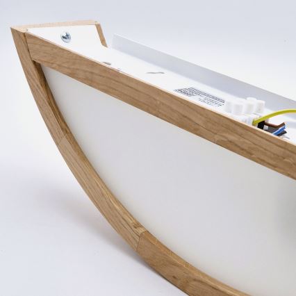 Brilagi - LED RGBW dimmbare Wandleuchte CARVALHO 1xE27/9W/230V 2700-6500K Wi-Fi Eiche