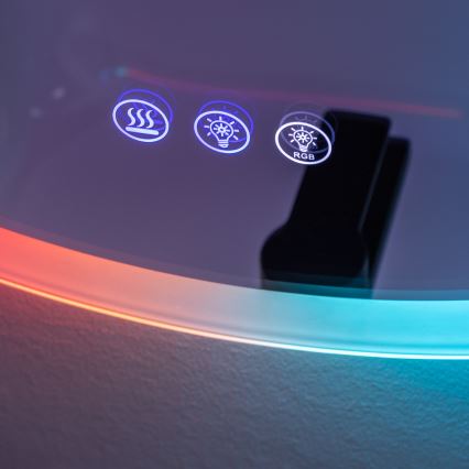 Brilagi - LED RGBW beheizter Badezimmerspiegel CLARA PRO LED/18,5W/230V Ø 60 cm IP44 CRI 90 dimmbar + CCT