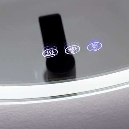Brilagi - LED RGBW beheizter Badezimmerspiegel AVA PRO LED/18W/230V Ø 60 cm IP44 CRI 90 dimmbar + CCT