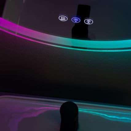 Brilagi - LED RGBW beheizter Badezimmerspiegel AVA PRO LED/18W/230V Ø 60 cm IP44 CRI 90 dimmbar + CCT