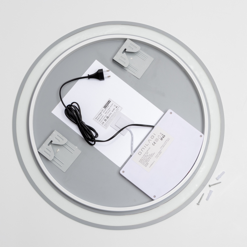 Brilagi - LED RGBW beheizter Badezimmerspiegel AVA PRO LED/18W/230V Ø 60 cm IP44 CRI 90 dimmbar + CCT